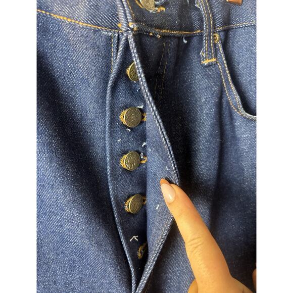 Dearborn Long Ryder Work Jeans 34x35 5 Button Dark Wash - Picture 4 of 6